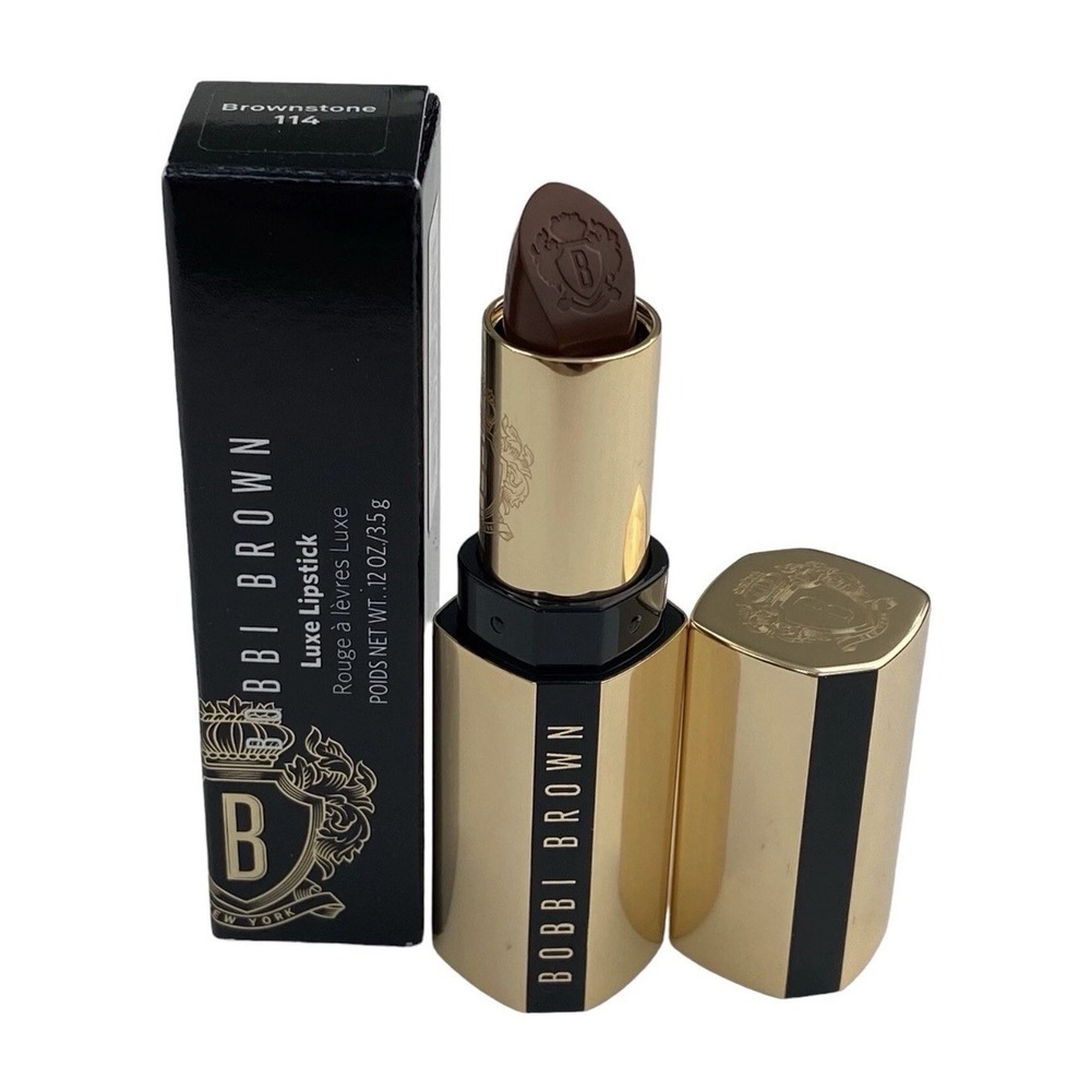 Bobbi Brown Luxe Lipstick 114 Brownstone (Cocoa) Long‎ Lasting Limited Edition